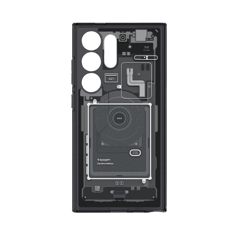 Carcasa Spigen S24 Ultra (protección militar) Zero One Negro-GSMPRO.CL