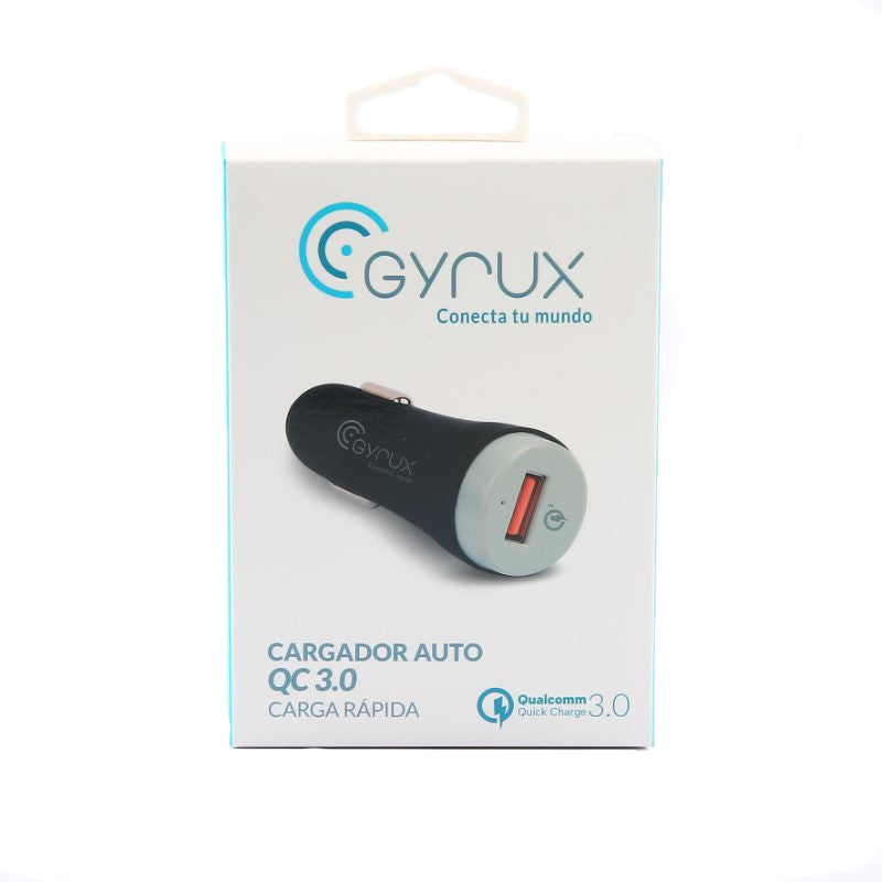 Cargador Rápido de celular para Auto - QC 3.0 - GYRUX-GSMPRO.CL