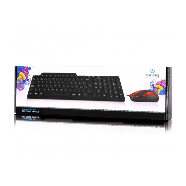 Kit Teclado y Mouse Savage - ENT 1500 - ENKORE-GSMPRO.CL