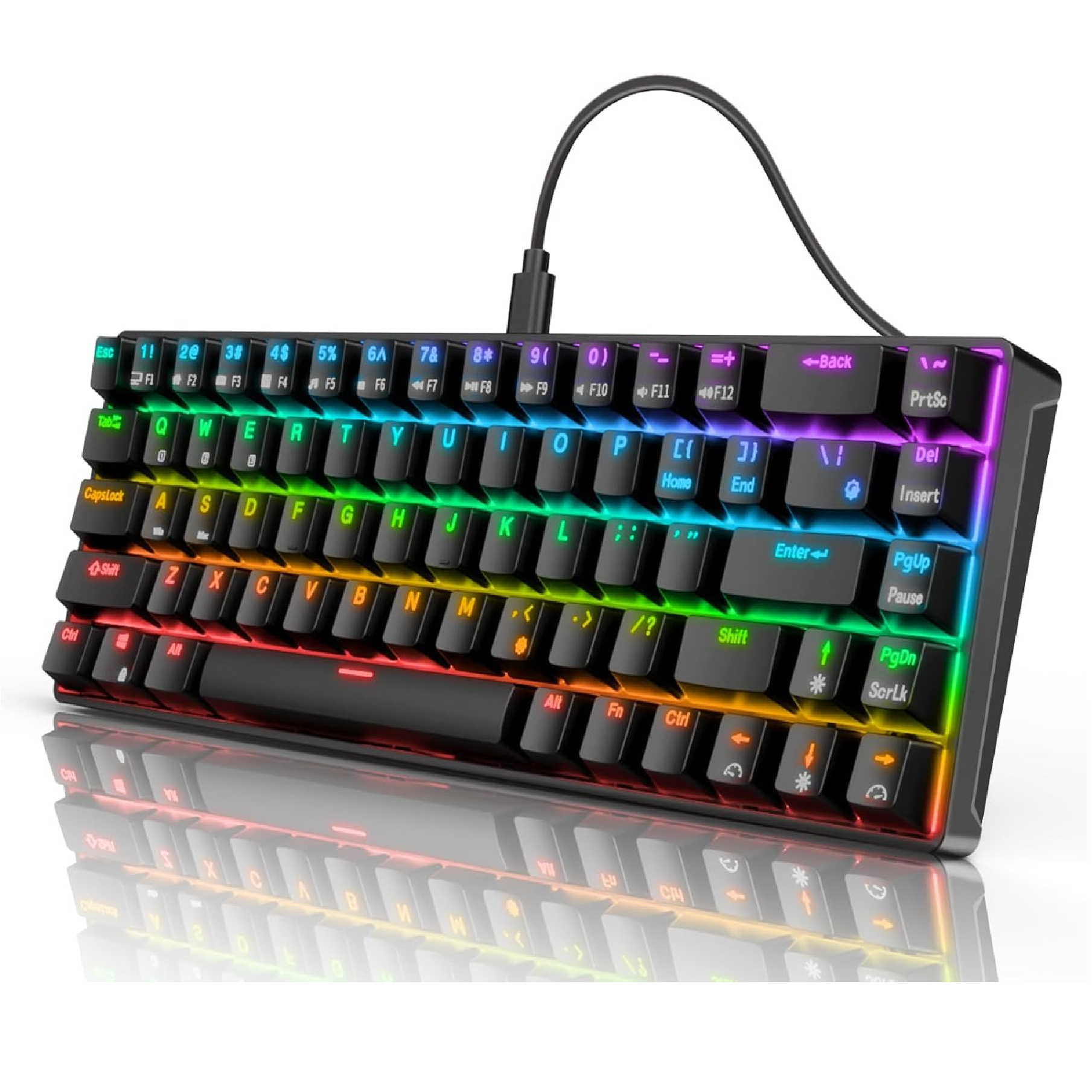 Teclado Gamer Mecánico Royal Kludge RK-855 RGB - Switch Azul Negro-GSMPRO.CL