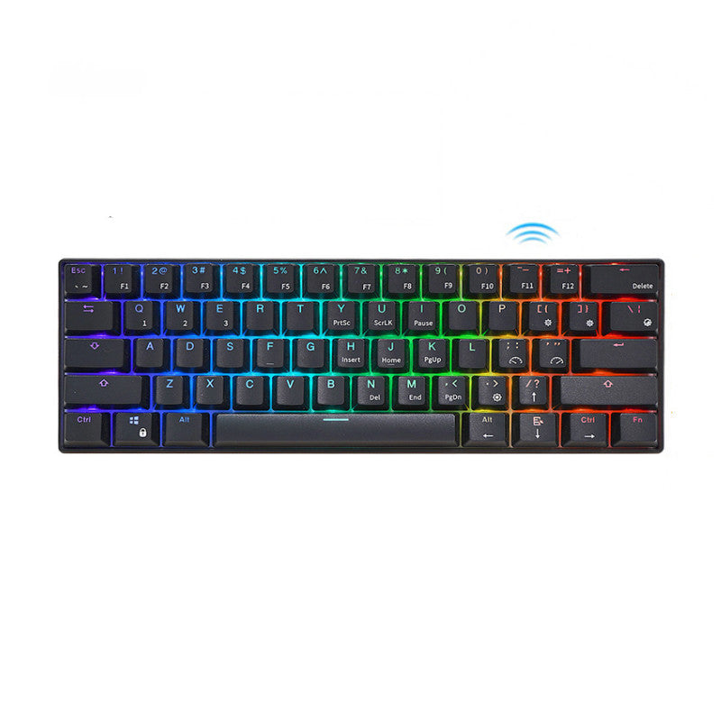 Teclado Gamer Mecánico Royal Kludge RK61 RGB- Switch Azul / Color Negro-GSMPRO.CL